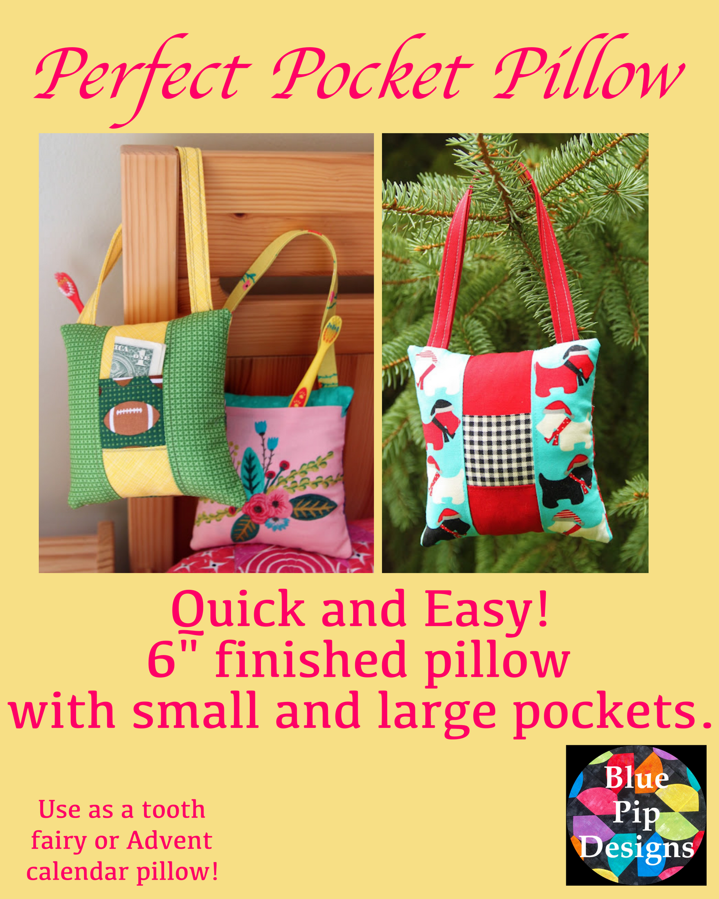 Perfect Pocket Pillow PDF Pattern - Automatic Download