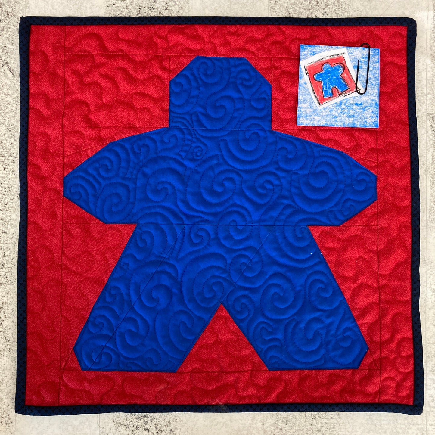 Meeple Game Night Paper Pieced Quilt Block (FPP) (PDF Pattern)