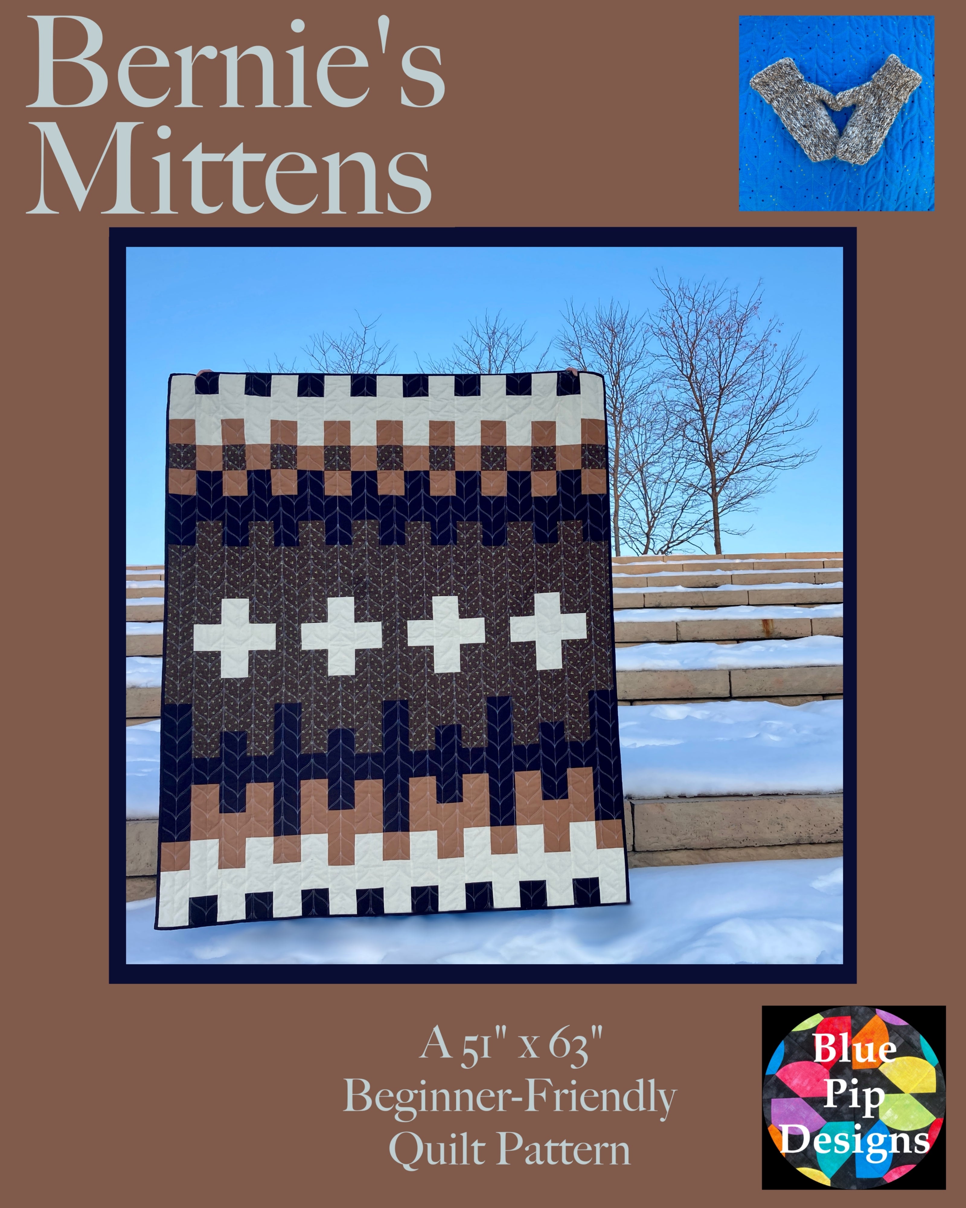 Mittens Quilt Pattern Bernie's Mittens PDF Quilt Pattern - Automatic Download – BluePip Designs