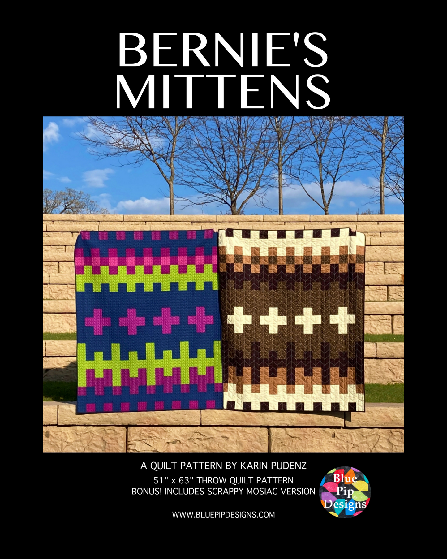 Bernie's Mittens PRINT Quilt Pattern